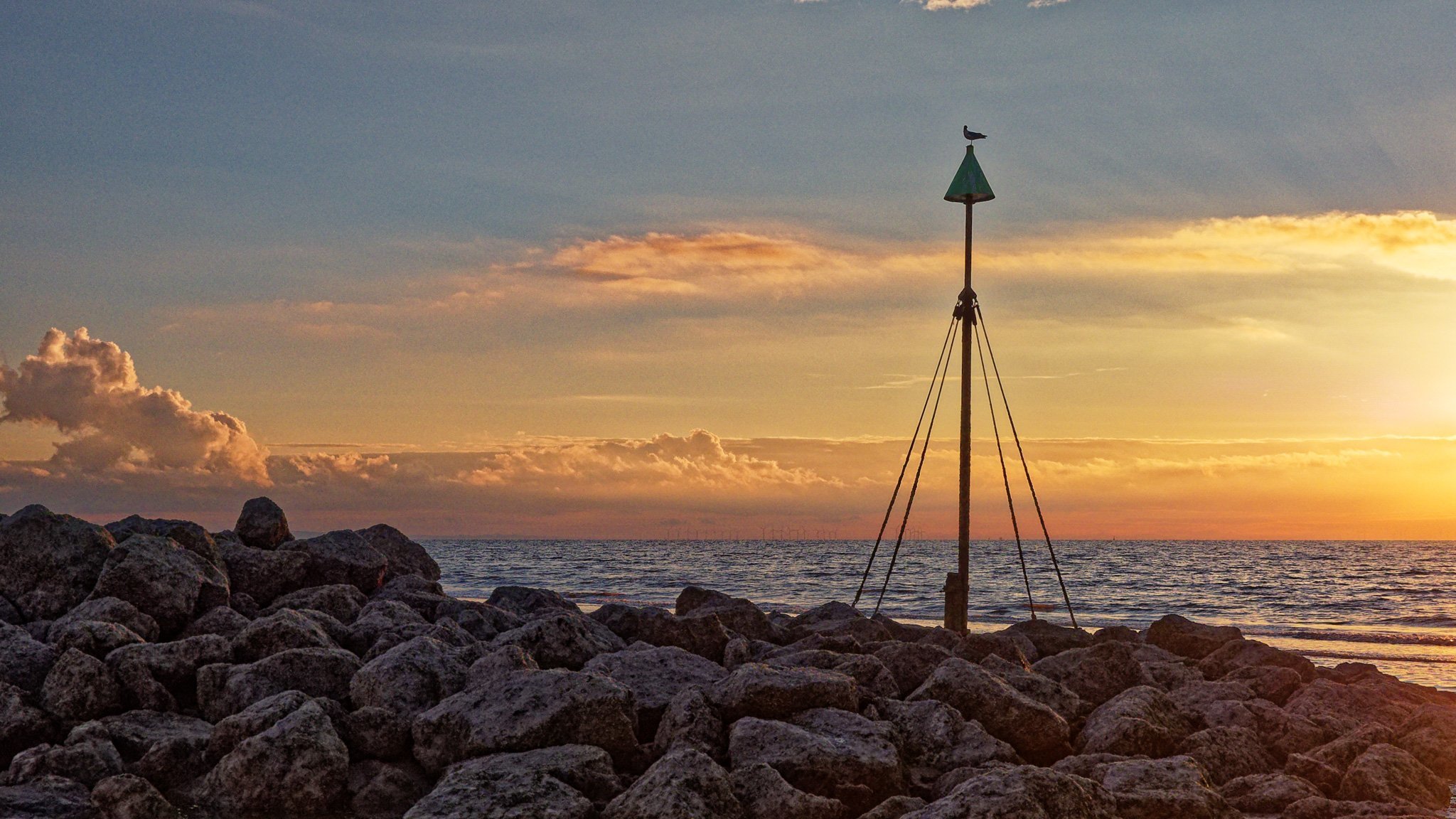 Mike Hardisty took this one of one of the last old style groyne markers to be found on Prestatyn beach.