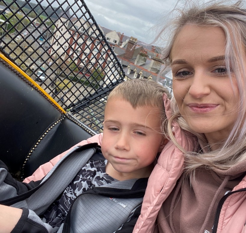 Emma And James enjoying a different ride in Llandudno. 