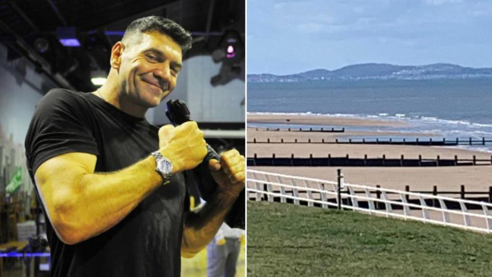 Spencer Wilding. R: Rhyl Beach (Image: Spencer Wilding)