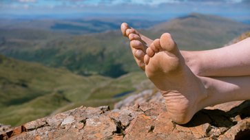 El Ventures, 27, who climbs mountains barefooted. Image: SWNS