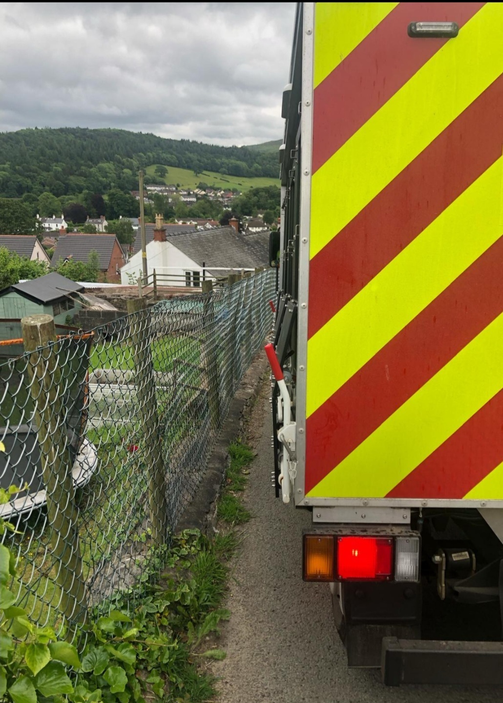 Bin wagons are struggling to get down Fron Bache, Llangollen, say residents unhappy with the council’s new recycling scheme..