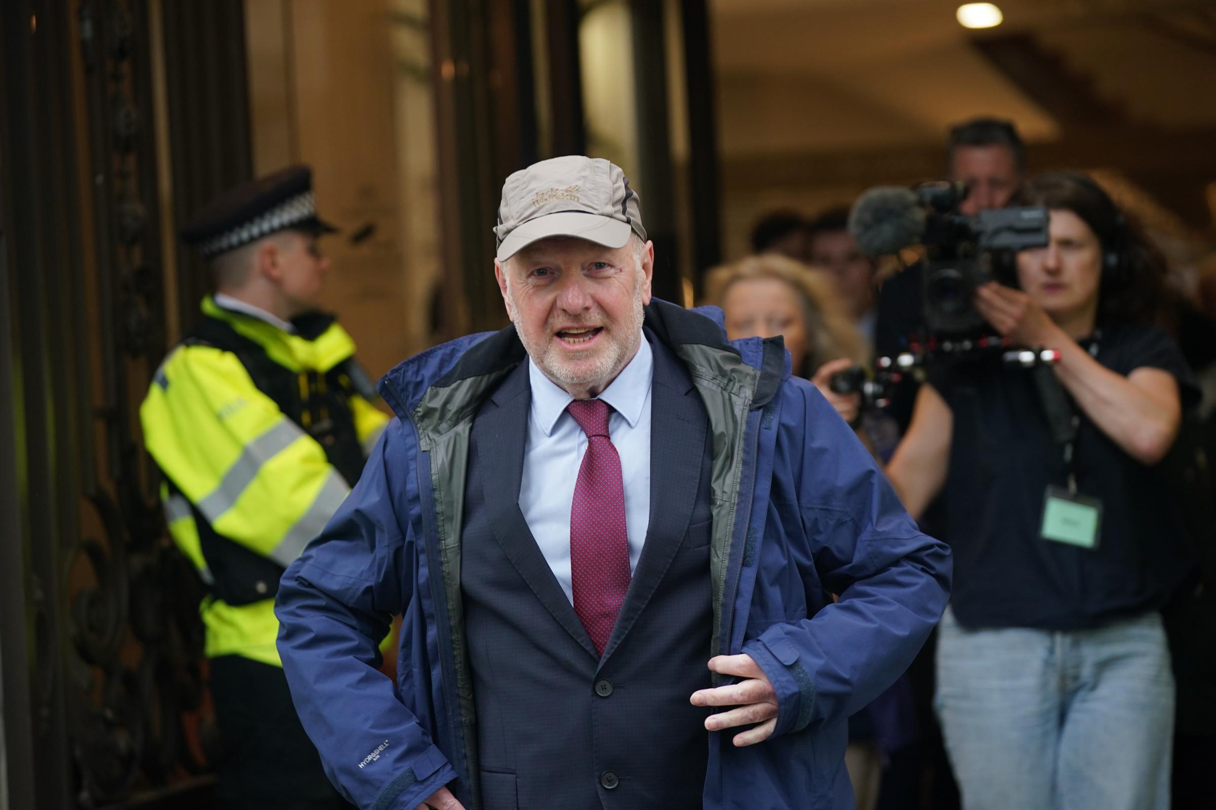 Former sub-postmaster and founder of Justice for Subpostmasters Alliance, Alan Bates, addresses the media after former Post Office boss Paula Vennells gave evidence to the Post Office Horizon IT inquiry at Aldwych House, central London. Image: Yui Mok/PA