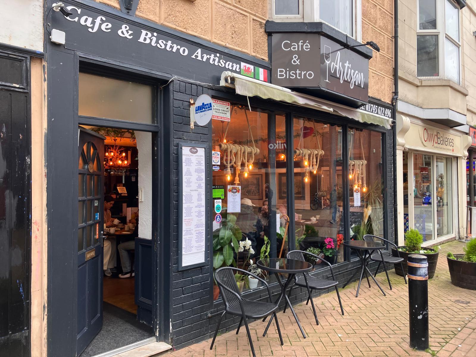 Artisan Cafe and Bistro in Rhyl.