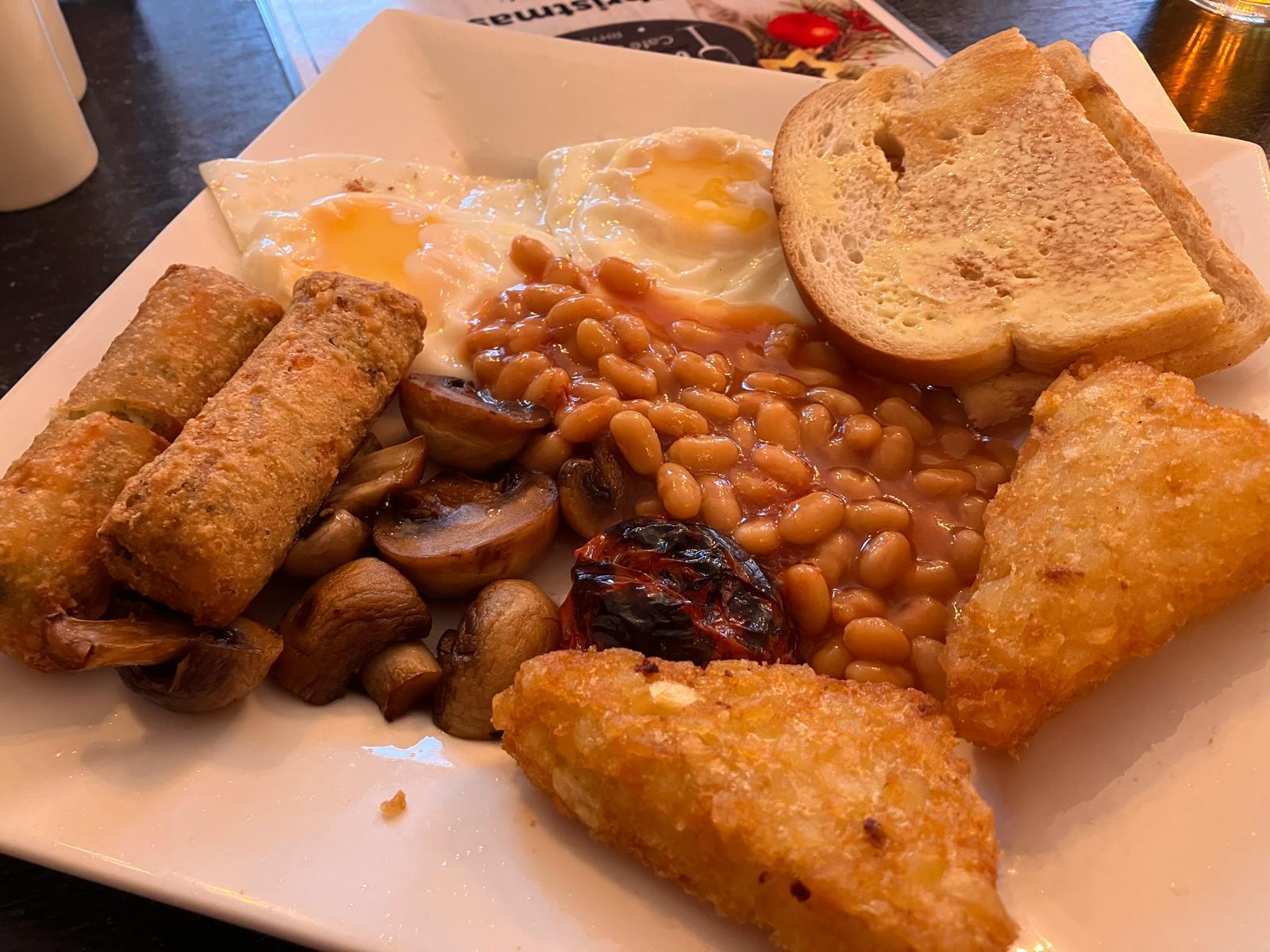 Artisan Cafe and Bistro in Rhyl. Veggie breakfast.